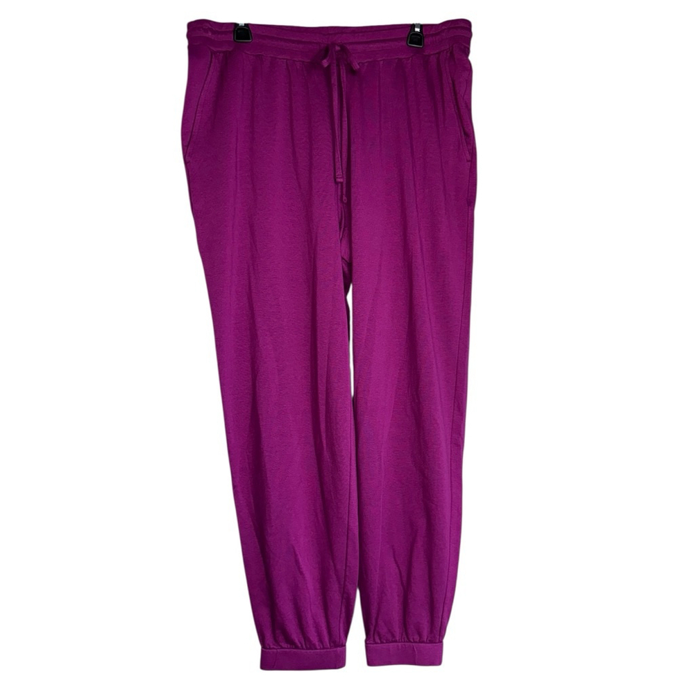 Eileen Fisher Womens Large Purple Pink Ankle Track Pants Sweatpants Joggers NWT